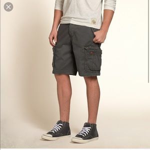 Faded grey hollister cargo shorts